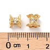 Brass Micro Pave Cubic Zirconia Spacer Beads KK-P239-35G-3