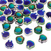 40Pcs 5 Colors Two Tone Glass Beads GLAA-TA0003-37-2
