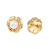 Ion Plating(IP) 304 Stainless Steel with ABS Imitation Pearl Stud Earrings for Women EJEW-N055-05G-2