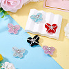 6Pcs 6 Colors Opaque Acrlyic Sparkling Rhinestones Beads SACR-TA0001-51-5