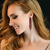 ANATTASOUL 4 Pairs 4 Colors Rhinestone Chains Tassel Earrings EJEW-AN0004-74-6