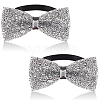 Adjustable Resin Rhinestone Polyester Bow Ties for Men AJEW-WH0472-01C-1