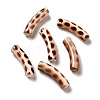 Spray Painted Leopard Print Opaque Acrylic Beads X-OACR-L013-036-3