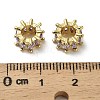 Brass Micro Pave Cubic Zirconia European Beads KK-B142-13B-02G-3