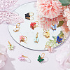 24Pcs 12 Colors Alloy with Acrylic Shoe Charms HJEW-GO00004-4