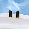 Cubic Zirconia Rectangle Stud Earrings FU7889-13-4