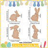 Olycraft 8 Sets 4 Style DIY Easter Wood Pendant Decorations DJEW-OC0001-42-2