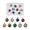 Fashewelry 9Pcs 9 Styles Natural Mixed Stone Charms G-FW0001-28-1