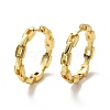 Rack Plating Brass Cable Chain Shape Hoop Earrings for Women EJEW-C027-05G-1