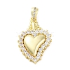 Brass Micro Pave Clear Cubic Zirconia Pendants KK-S510-31G-05-1