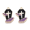 Halloween Theme Rack Plating Alloy Enamel Pendants ENAM-N056-357A-1