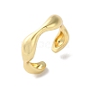 Rack Plating Brass Twist Wave Open Cuff Rings for Women RJEW-Q777-08G-5