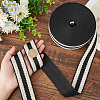   9.4~10 Yards Polycotton Striped Ribbons SRIB-PH0010-33-3