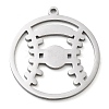 Anti-Tarnish 304 Stainless Steel Pendants STAS-M076-09P-1