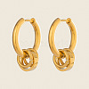 304 Stainless Steel Hoop Dangle Earrings for Women DP9089-1-1