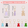 Alloy Enamel Bear Pendant Locking Stitch Markers HJEW-SC00002-2