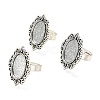 Vintage Adjustable Iron Finger Ring Components Alloy Cabochon Bezel Settings PALLOY-Q300-09AS-NR-5