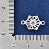 Brass Clear Cubic Zirconia Connector Charms KK-I719-02S-3