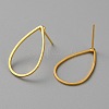 Golden Brass Hollow Geometric Stud Earrings EJEW-WH0012-127A-2