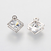 Rhombus Alloy Charms X-ZIRC-R007-053A-02-2