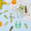 16Pcs 4 Styles Slipper Theme Acrylic Pendants MACR-SC0001-69-4
