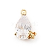 Brass Micro Pave Cubic Zirconia Pendants KK-K371-40A-G-1