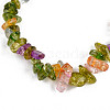 Unisex Synthetic Crackle Quartz Chips Beads Stretch Bracelets BJEW-S143-18-1-3