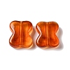 Transparent Two-tone Acrylic Beads OACR-G015-06-2