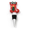 Christmas Theme Aluminium Alloy & PVC Wine Bottle Stoppers FIND-Q091-01A-2