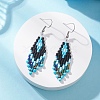 Natural Magnesite Rhombus Dangle Earrings EJEW-MZ00632-01-1