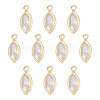 10Pcs Brass Micro Pave Cubic Zirconia Horse Eye Charms KK-TADJ0001-26-2