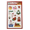 Christmas Theme PET Plastic Stickers AJEW-Q151-01F-1