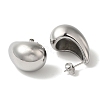 304 Stainless Steel Teardrop Stud Earrings for Wome EJEW-S237-01D-2