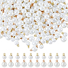 200Pcs 2 Styles ABS Plastic Imitation Pearl Pendants SACR-HS0001-02-1