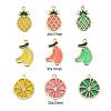18Pcs 3 Kinds of Fruit Alloy Epoxy Resin Pendants RESI-LS0002-01-RS-2