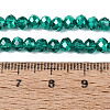 Transparent Electroplate Glass Beads Strands EGLA-Q131-01A-02-4