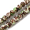 Synthetic Turquoise Dyed Camouflage Beads Strands G-E594-24M-A-1