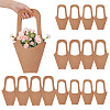  24Pcs 2 Styles Portable Kraft Paper Flower Gift Bags CARB-NB0001-10-1