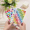 GOMAKERER 4 Bags 4 Styles Flat Round & Flower & Star & Heart Colorful Self-Adhesive Paper Gift Tag Stickers AJEW-GO0001-03-3