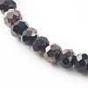 Electroplate Faceted Round Glass Beaded Bracelets BJEW-JB06125-4