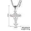 Hip-hop Style Brass Clear Cubic Zirconia Cross Pendant Box Chain Necklaces MB2834-1-1