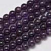 Natural Amethyst Round Bead Strands X-G-M304-18-10mm-1