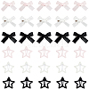 30Pcs 3 Colors Star Iron Enamel Snap Hair Clips OHAR-SP0001-03-1