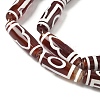 Rice Shape Tibetan Style dZi Beads Strands G-A269-A10-01-4