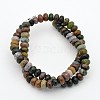 Rondelle Natural Indian Agate Beads Strands G-M135-04-2