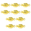 10Pcs Round Brass Magnetic Clasps with Loops KK-FS0001-34G-1
