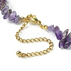 Natural Amethyst Chips Beaded Necklace NJEW-FZ00004-09-4