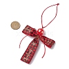 Christmas Polyester Grosgrain Cross Pendant Decorations HJEW-JM02609-01-2