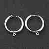 201 Stainless Steel Huggie Hoop Earring Findings STAS-P283-01M-S-1