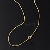 1.5mm Rack Plating Brass Box Chain Necklaces for Women Men MAK-L044-30G-3